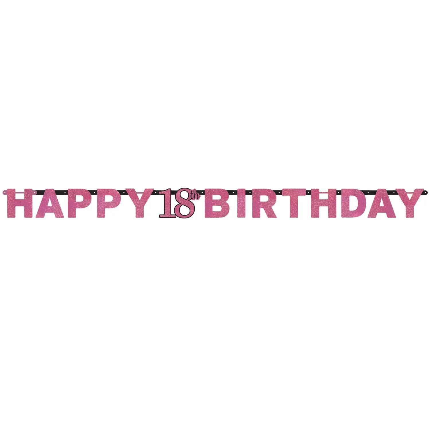 18 Pink Sparkling Celebration Letter Banner