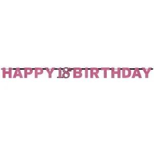 18 Pink Sparkling Celebration Letter Banner