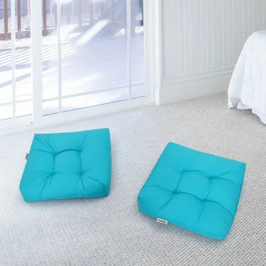 21" x 21" Patio Chair Seat Cushion Pads for Indoor and Outdoor-Turquoise