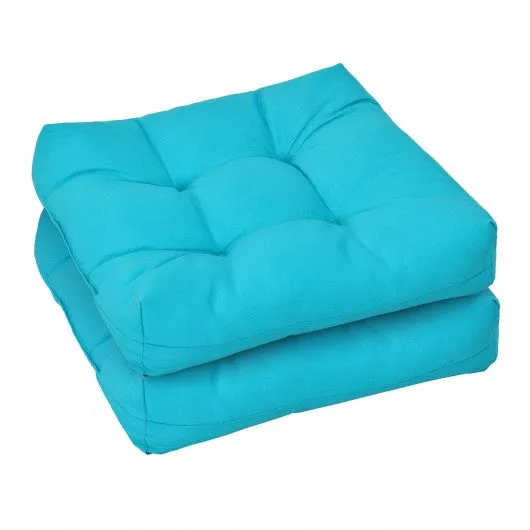 21" x 21" Patio Chair Seat Cushion Pads for Indoor and Outdoor-Turquoise