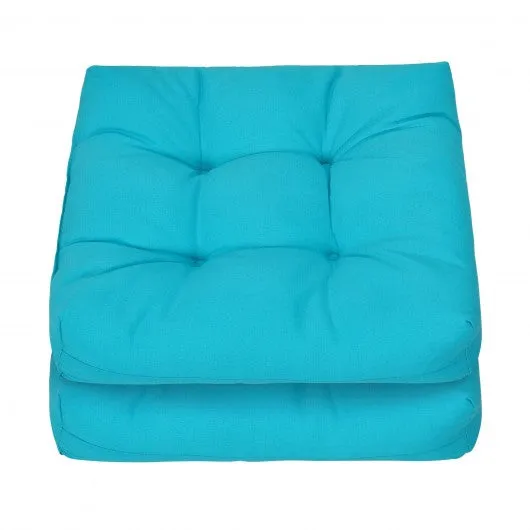 21" x 21" Patio Chair Seat Cushion Pads for Indoor and Outdoor-Turquoise