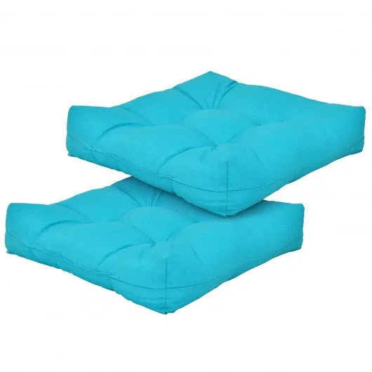 21" x 21" Patio Chair Seat Cushion Pads for Indoor and Outdoor-Turquoise