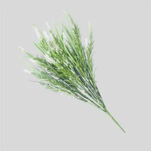 5 Pack Long Stem White Lavender 50cm UV Resistant Wall Plant