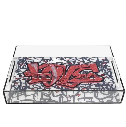 Acrylic Love Graffiti Tray