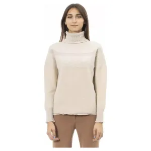 Alpha Studio Beige Alpaca Women Sweater