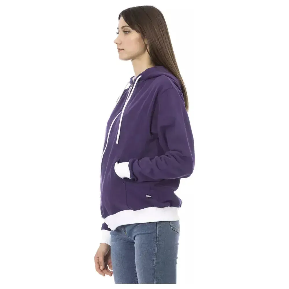 Baldinini Trend Purple Cotton Women Sweater