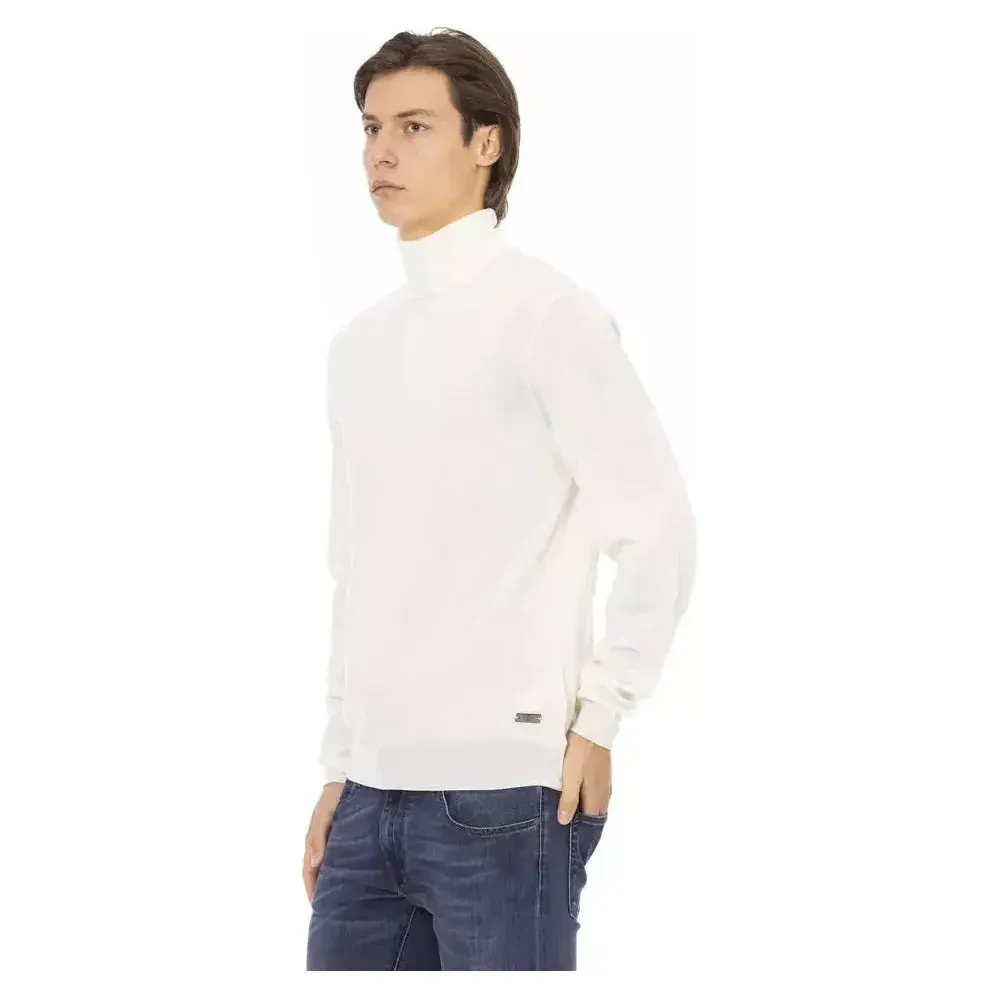 Baldinini Trend White Fabric Men Sweater