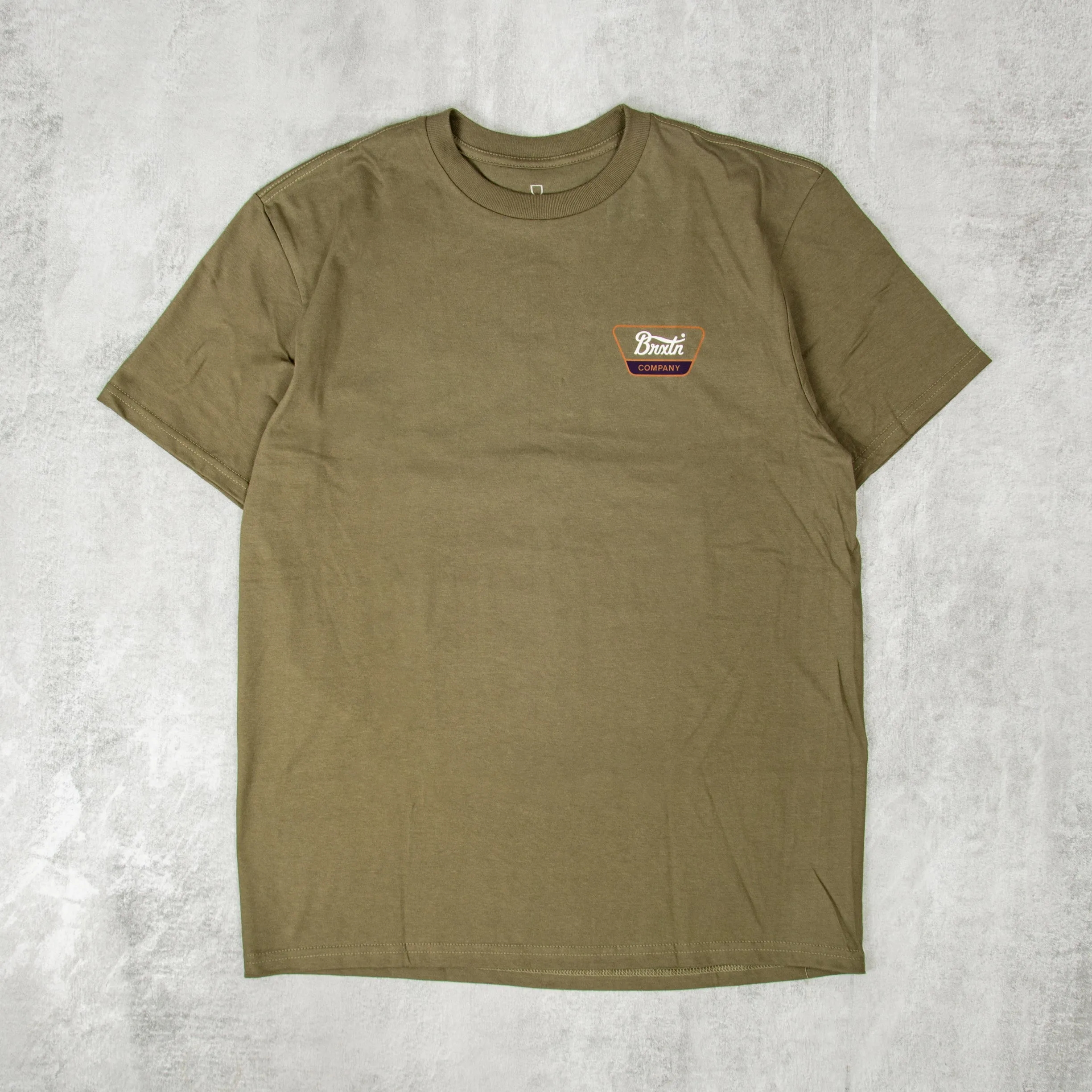 Brixton Linwood Standard Tee - Ivy Green / Tobacco