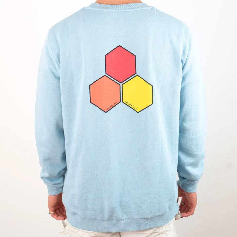 Channel Islands Curren Hex Crew Sweatshirt - Ocean Blue