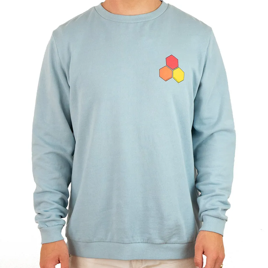 Channel Islands Curren Hex Crew Sweatshirt - Ocean Blue