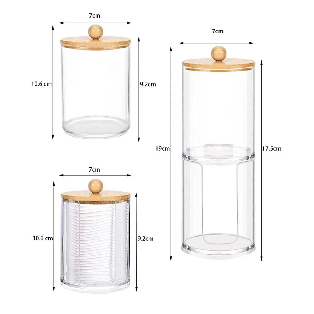 Clear Acrylic Round Storage Box, HG0102