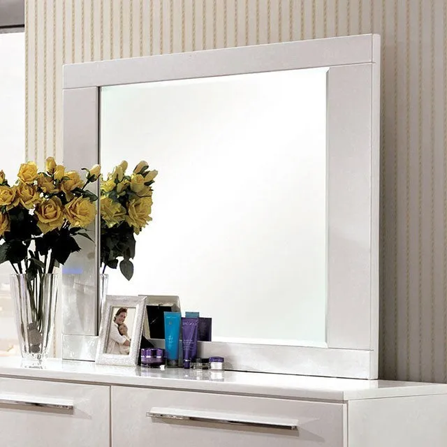 Clementine Mirror - Glossy White