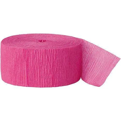 Crepe Streamer Hot Pink 81ft.