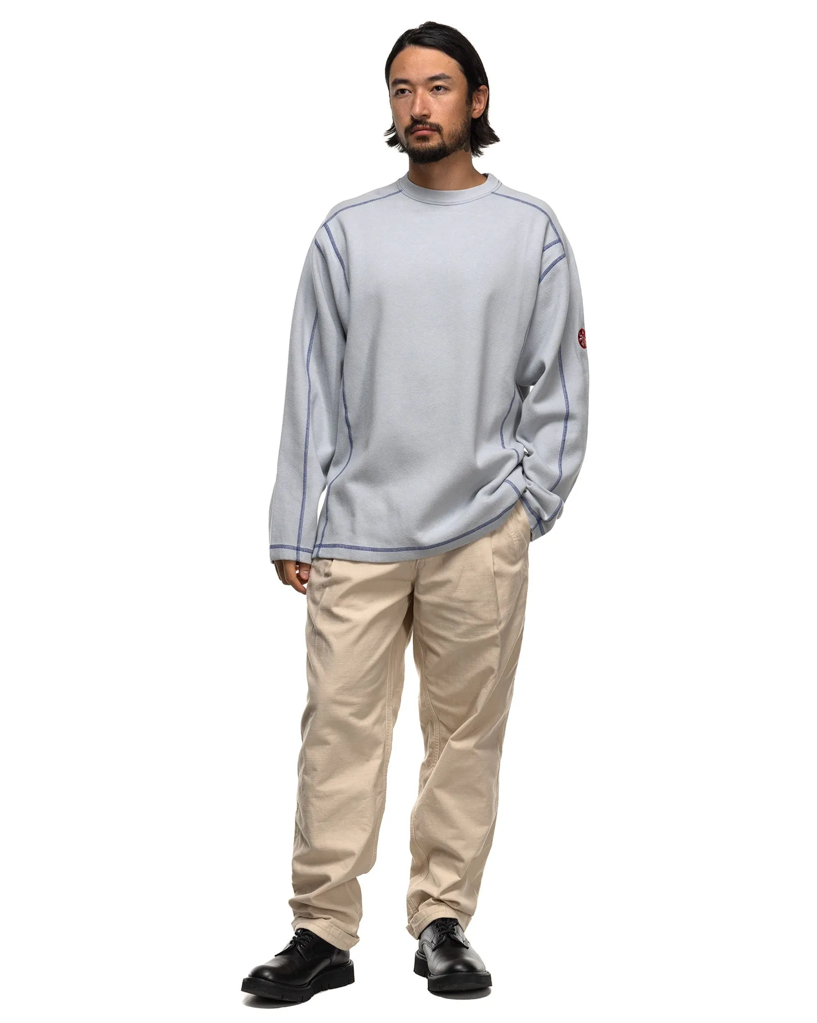 Crew Neck Double Knit Long Sleeve Grey