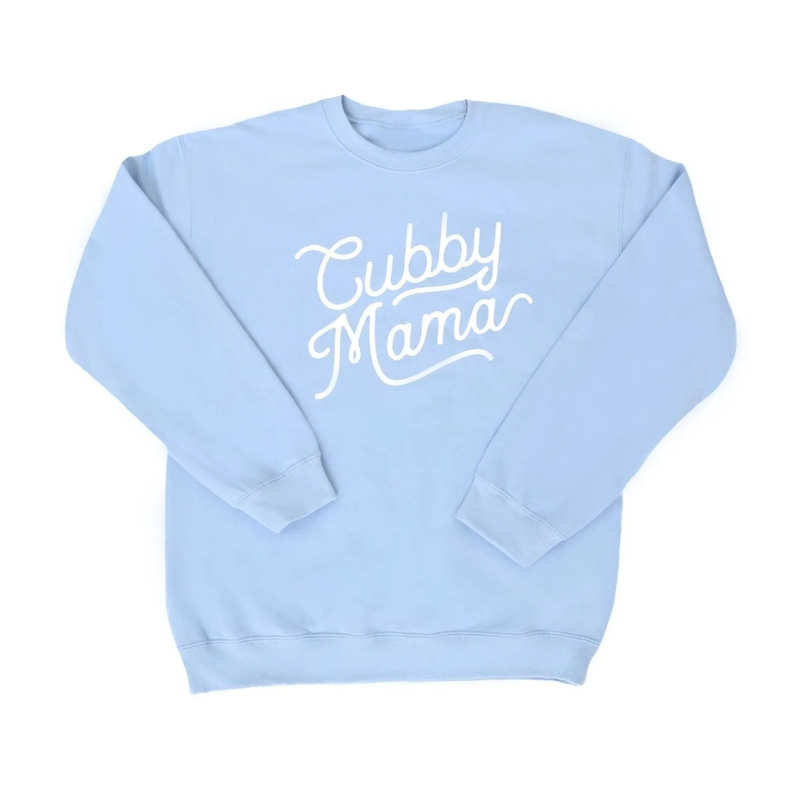 Crewneck Sweatshirt - Cubby Mama - Light Blue