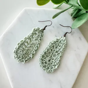 Crocheted Teardrop Earrings