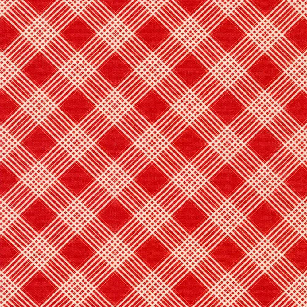 DAISY'S REDWORK RED PLAID