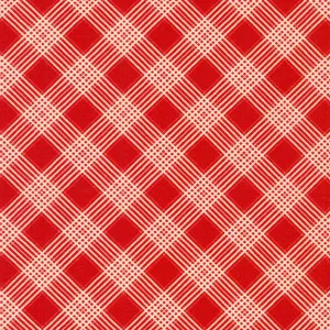 DAISY'S REDWORK RED PLAID