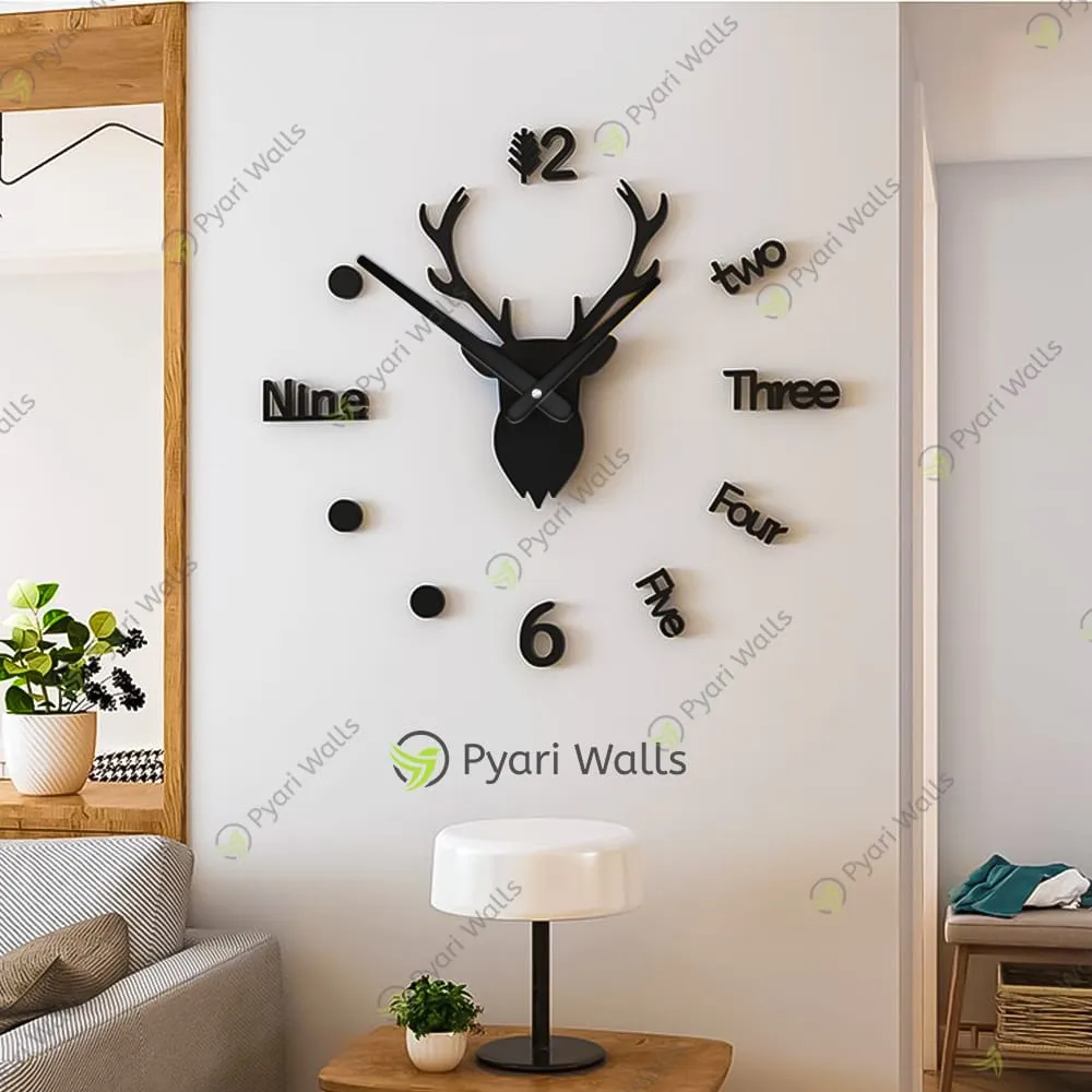 Deer Wall Clock Large - Hot Selling markhor