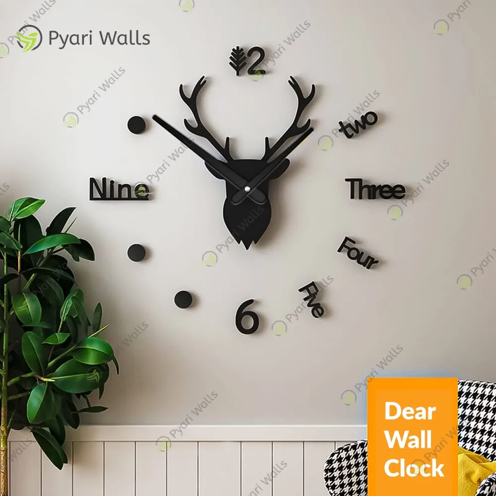 Deer Wall Clock Large - Hot Selling markhor