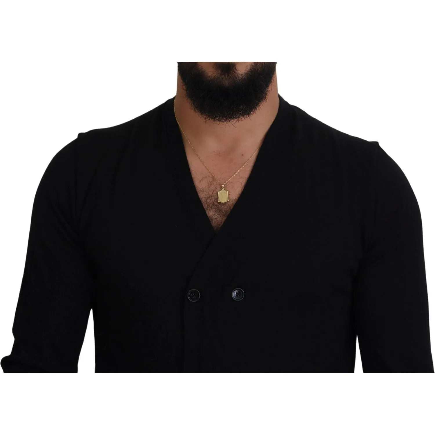 Dolce & Gabbana Elegant Black Cashmere Cardigan Sweater