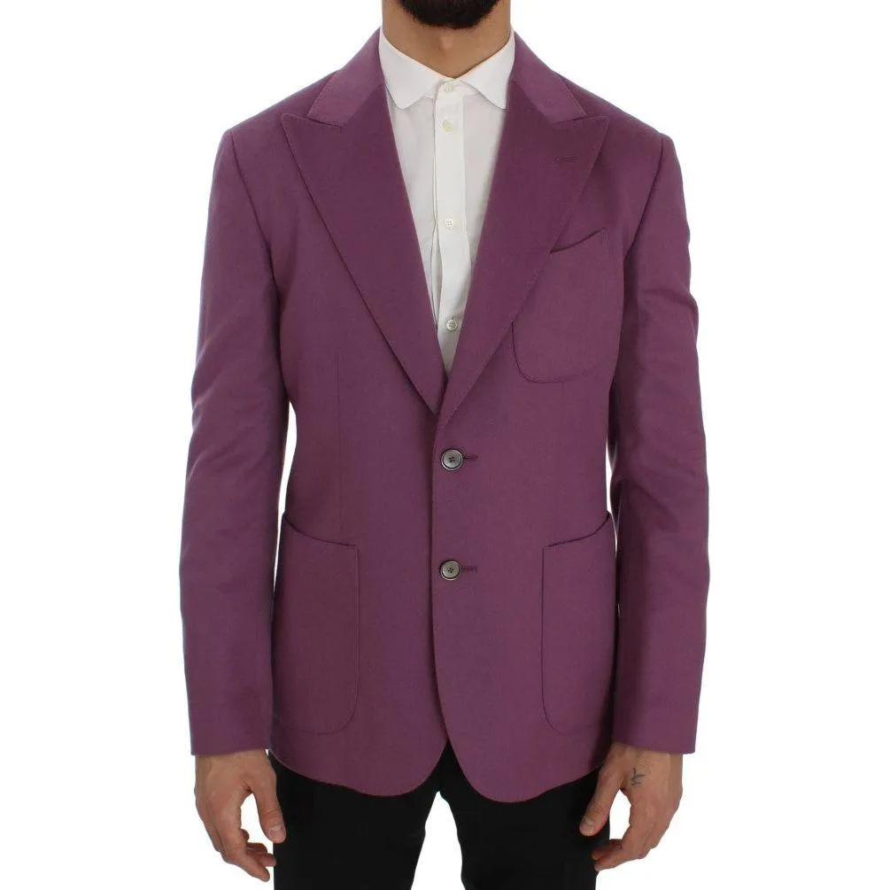 Dolce & Gabbana Elegant Purple Cashmere-Silk Blend Blazer