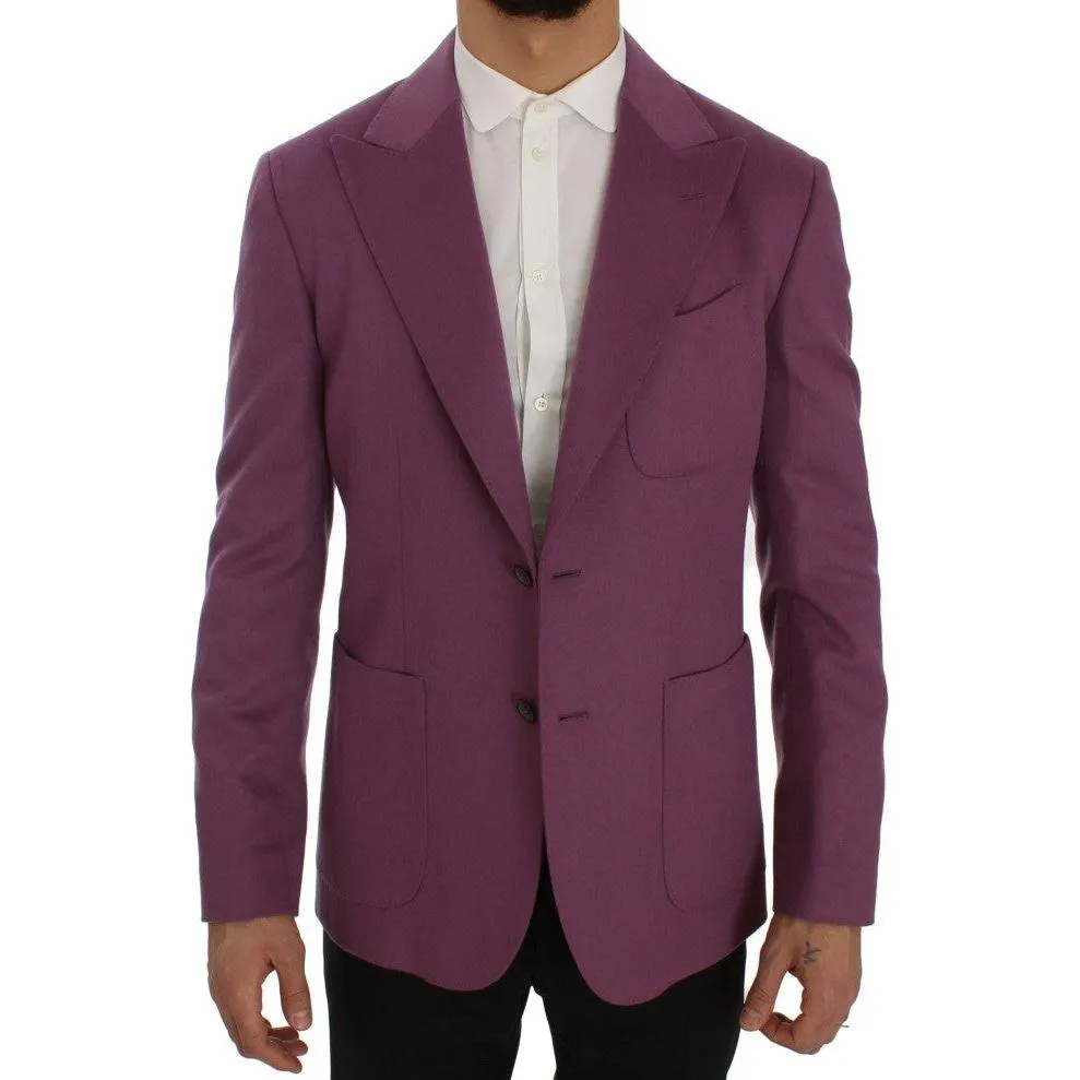 Dolce & Gabbana Elegant Purple Cashmere-Silk Blend Blazer