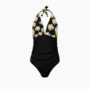 Elegant Contrast | Women's One-Piece Swimsuit