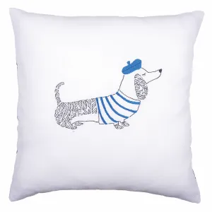 Embroidery Cushion Kit - Dog Paris