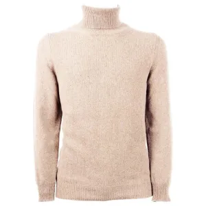 Emilio Romanelli Elegant Beige Cashmere Turtleneck Sweater