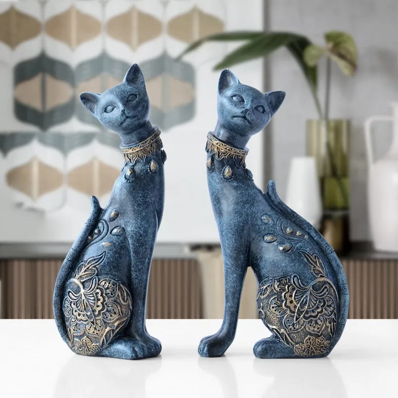 European Cute Resin Cat Figurines