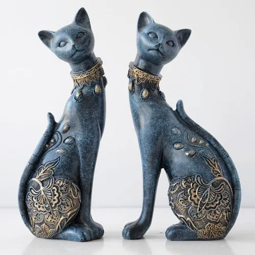 European Cute Resin Cat Figurines