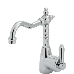 Fienza Eleanor Shepherds Crook Basin Mixer - Chrome / Chrome