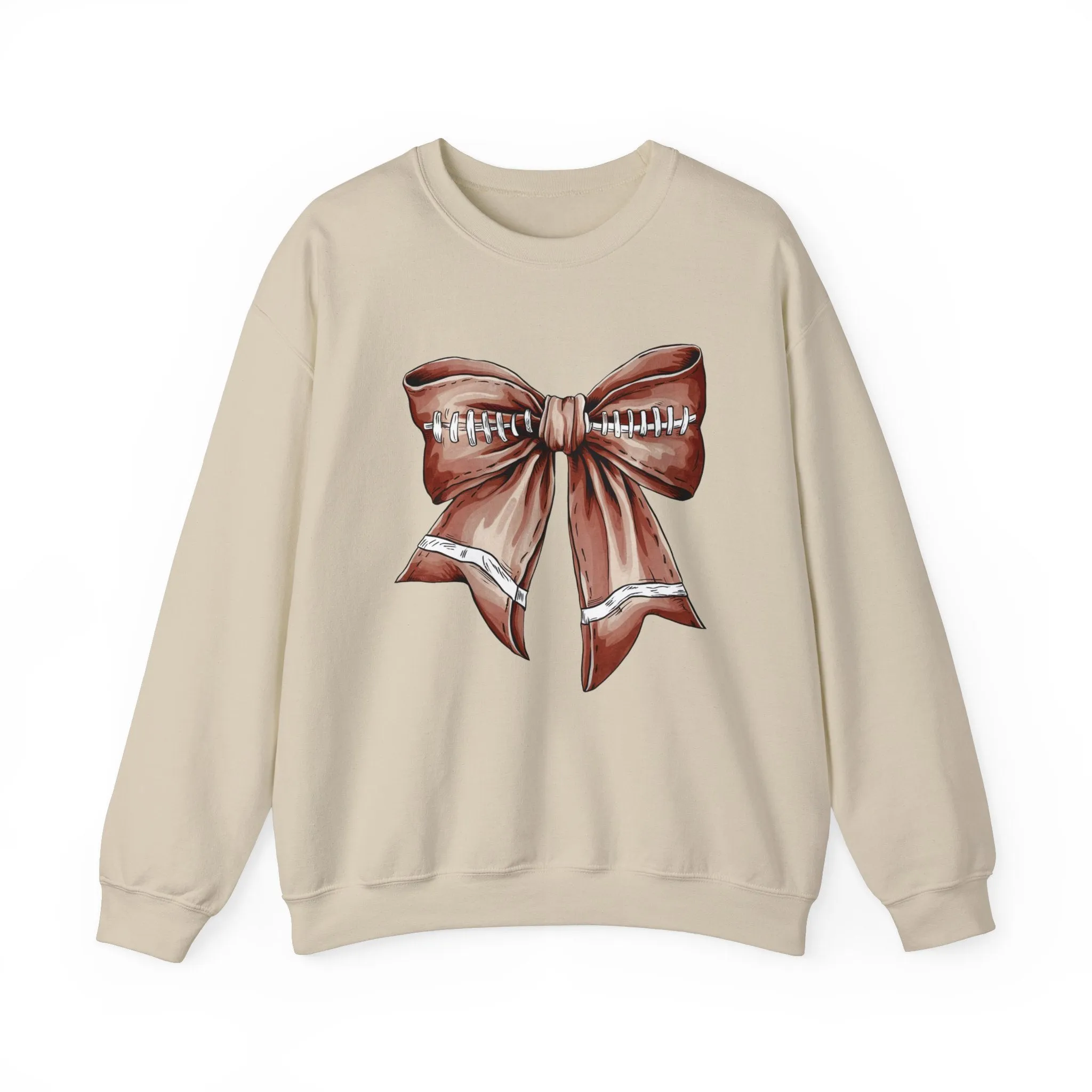 Football Bow Unisex Heavy Blend™ Crewneck Sweatshirt