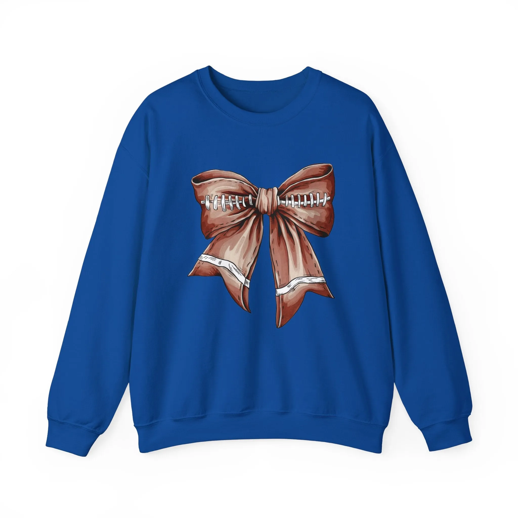 Football Bow Unisex Heavy Blend™ Crewneck Sweatshirt