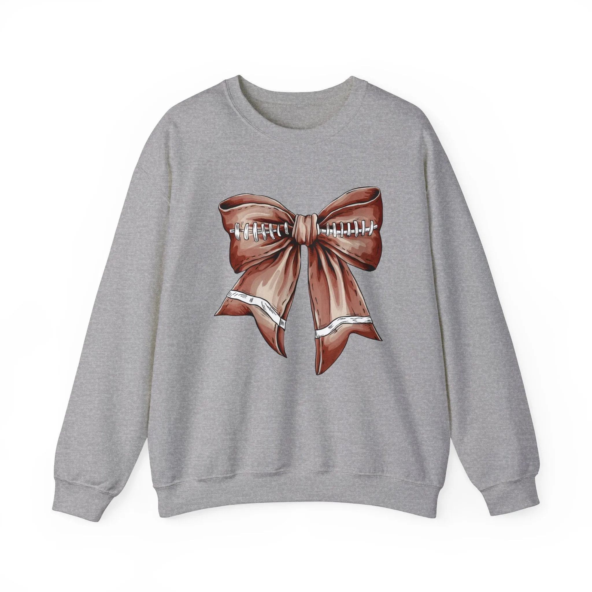 Football Bow Unisex Heavy Blend™ Crewneck Sweatshirt