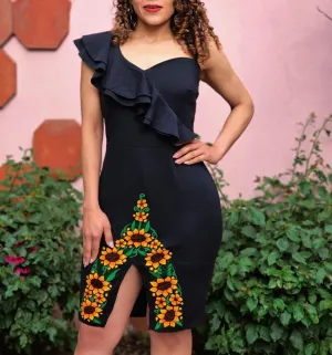 Girasol Mexican Black Dress