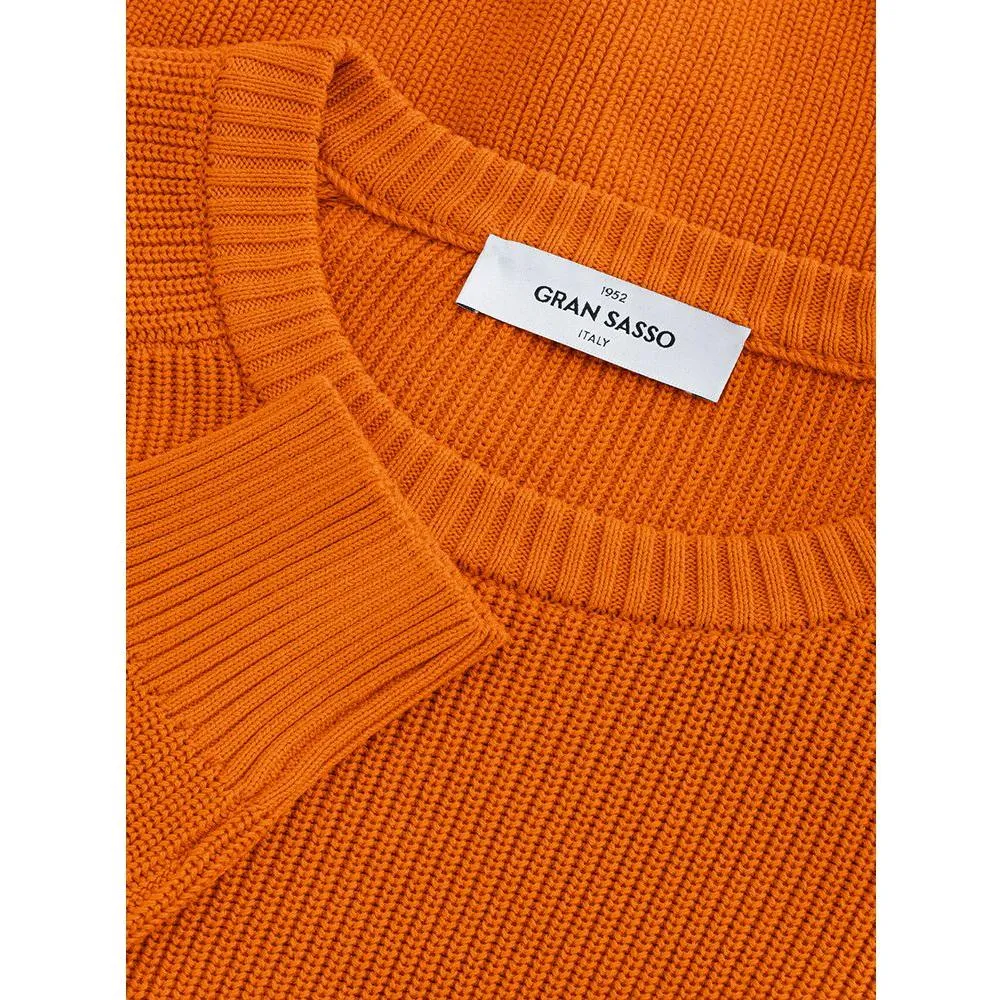 Gran Sasso Italian Cotton Chic Orange Sweater