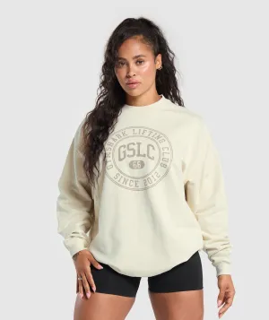 Gymshark GSLC Weight Graphic Sweater - Ecru White