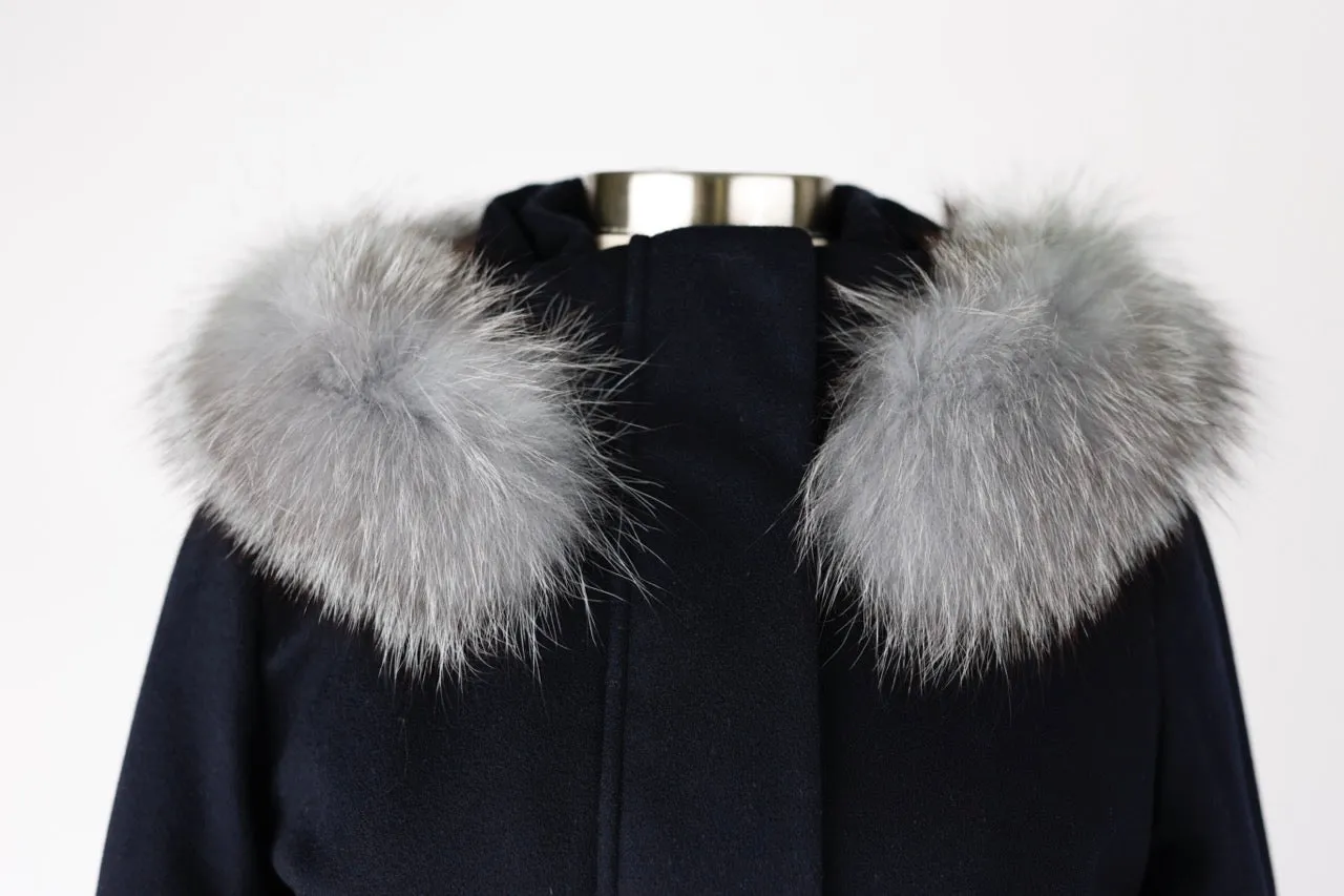 Icery Cashmere Parka w/Fur Hood