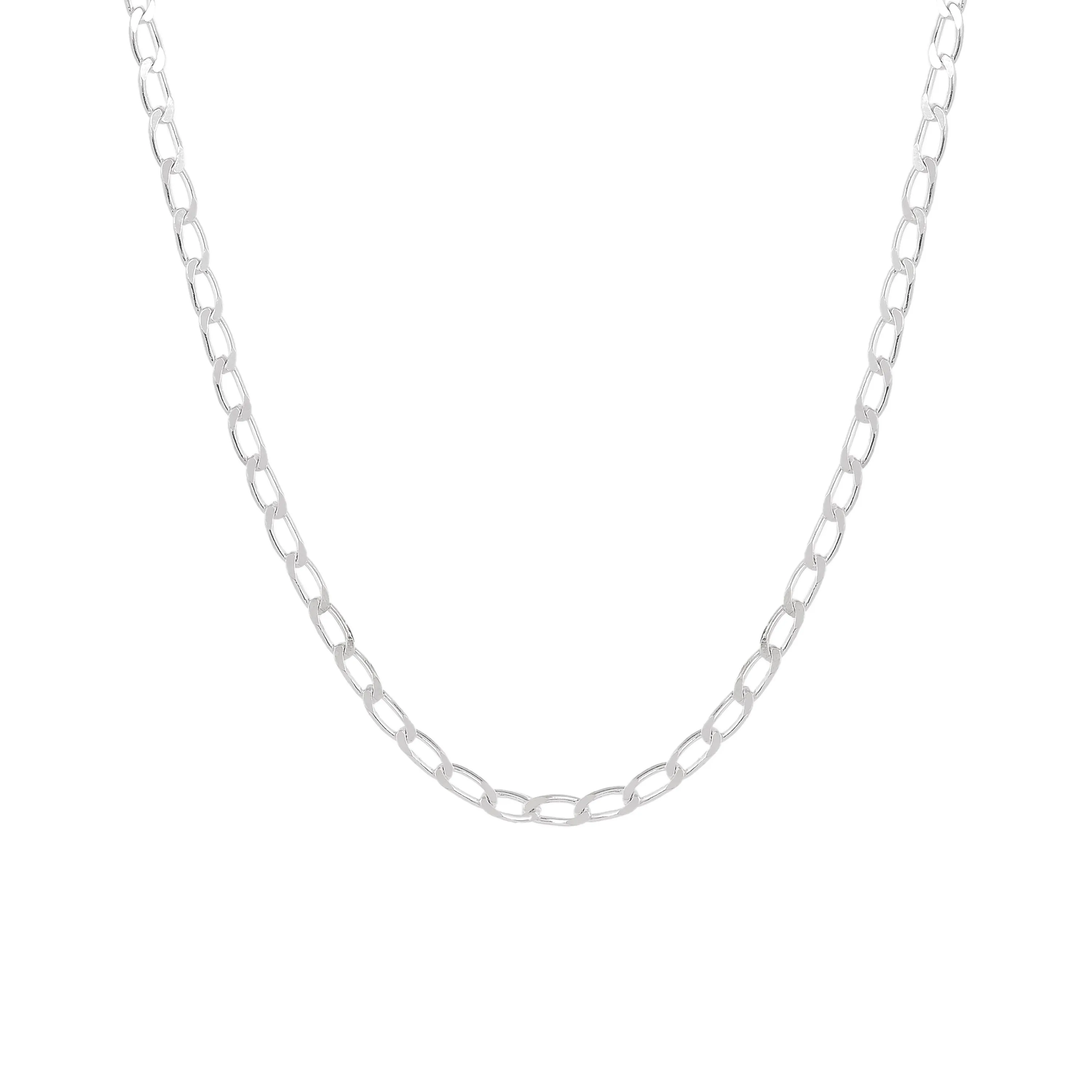 iJuels Sterling Silver 20 inch italian Linkingchain For Men And womens with certificate of purity