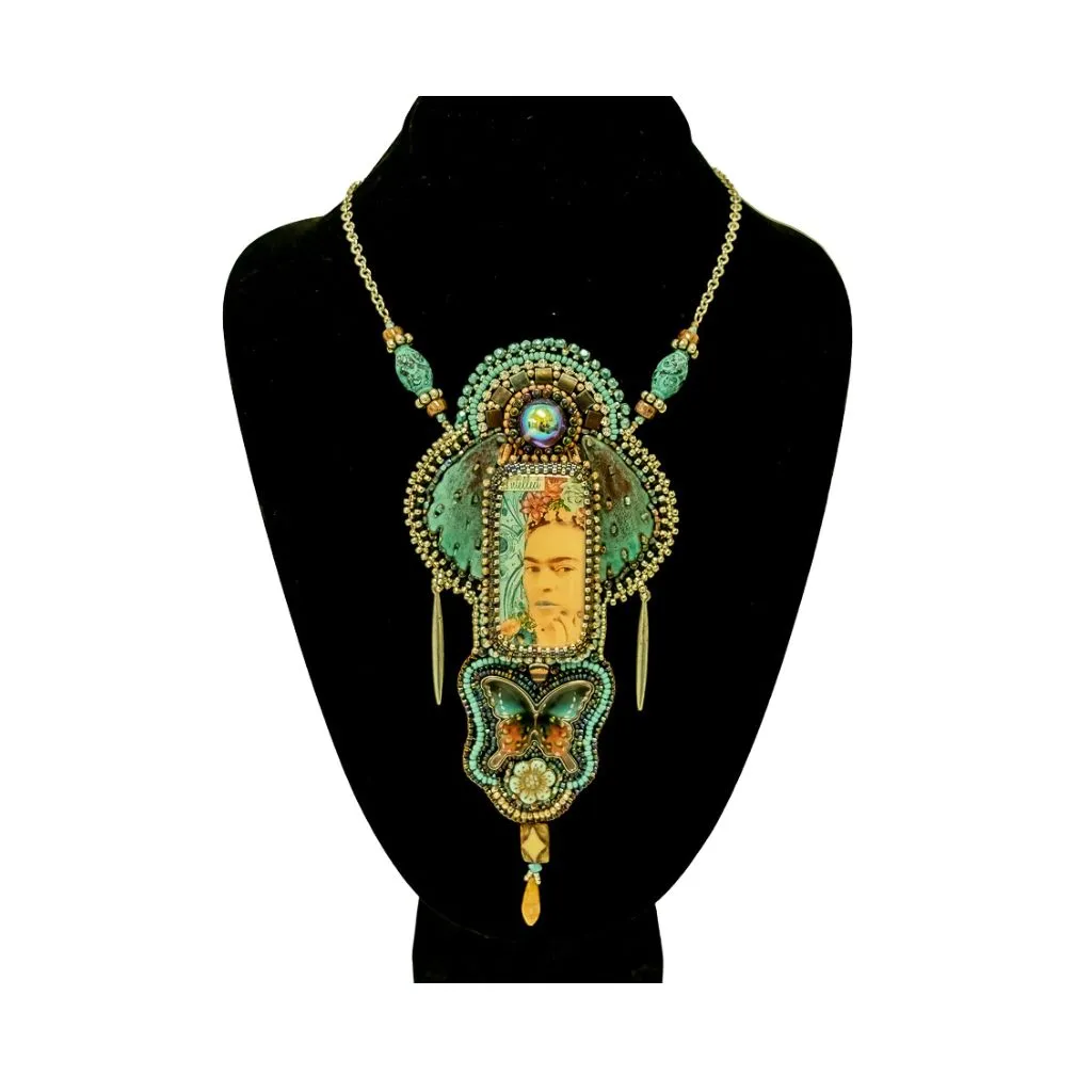 Kahlo Collection IV Bead Embroidery Necklace