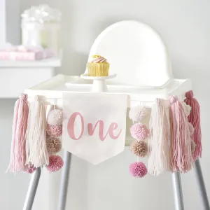 Little Miss One-derful First Birthday High Chair Banner, 39" x 8" | 1 ct