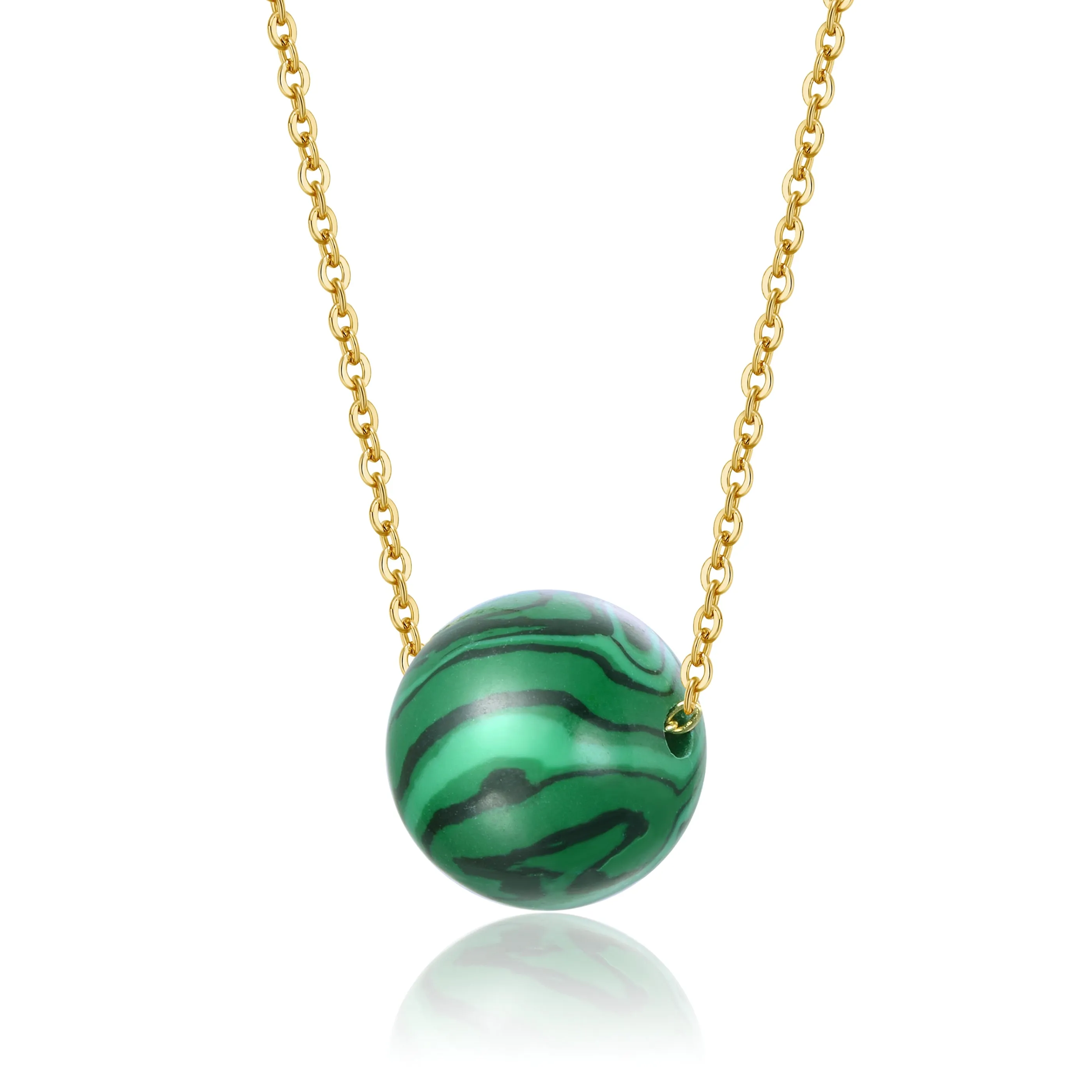 Louise Boho Malachite Sphere Pendant Necklace