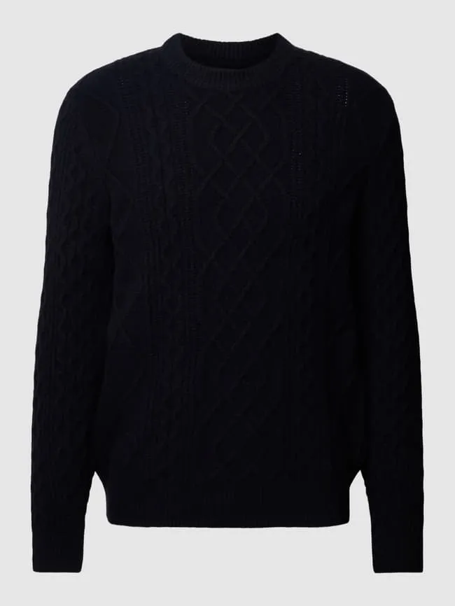 McNeal structured knitted sweater, navy blue