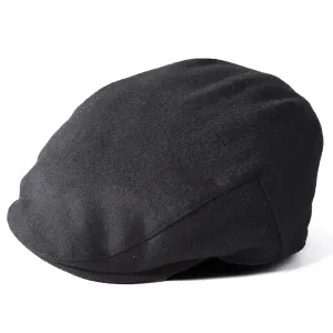 Melton Flat Cap - Black by Failsworth