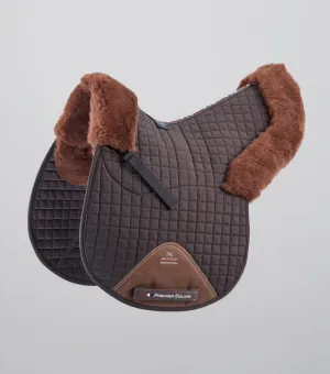 Merino Wool Saddle Pad - GP/Jump Numnah Brown/Brown Wool