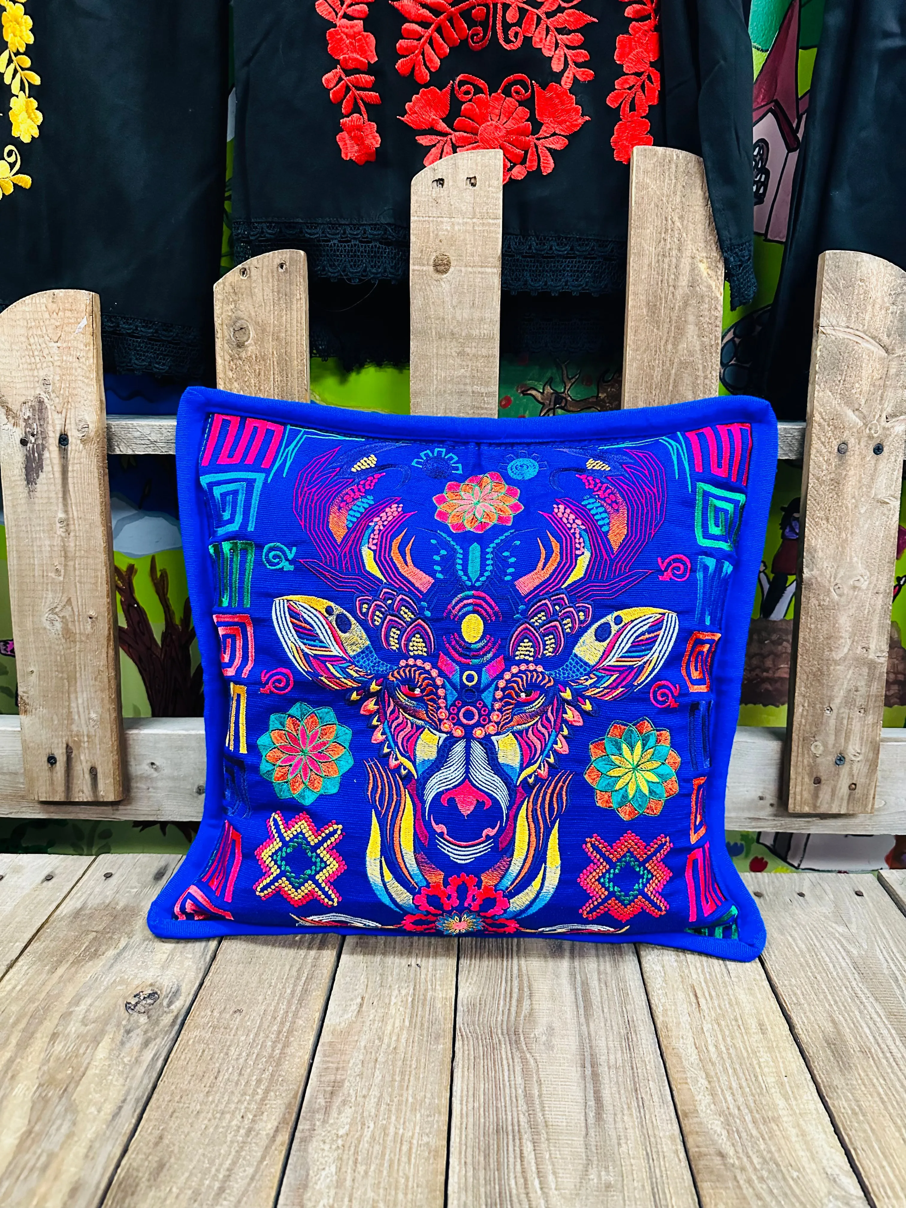 Mexican Alebrije Embroidered Pillow Covers