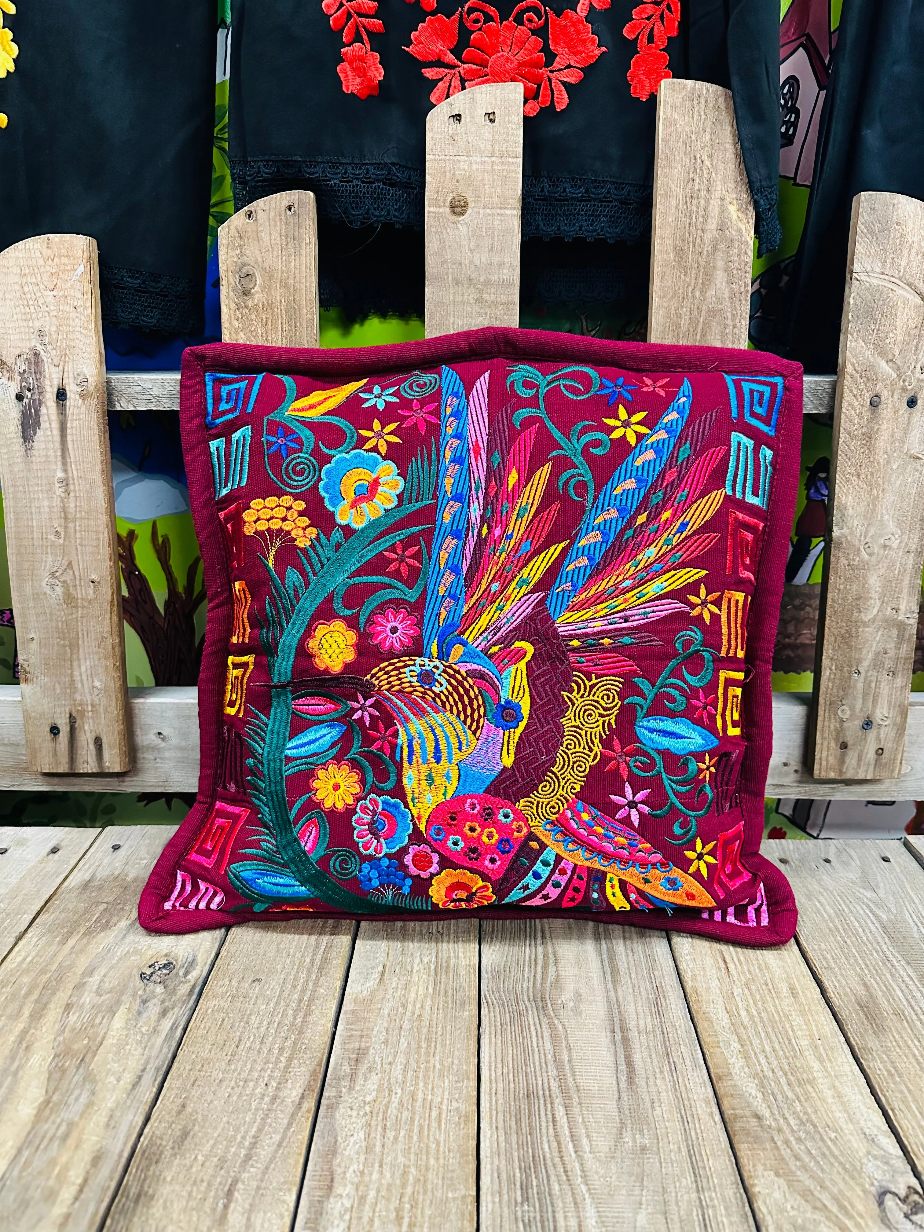 Mexican Alebrije Embroidered Pillow Covers