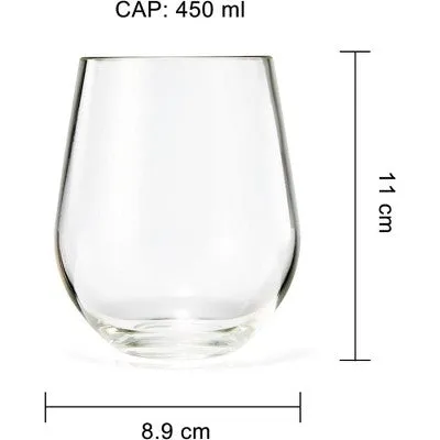 New - The Wine Savant Shatterproof Clear Acrylic Drinking Glasses, Stylish & Luxurious Design, Unique Addition to Home Bar - 6 pk